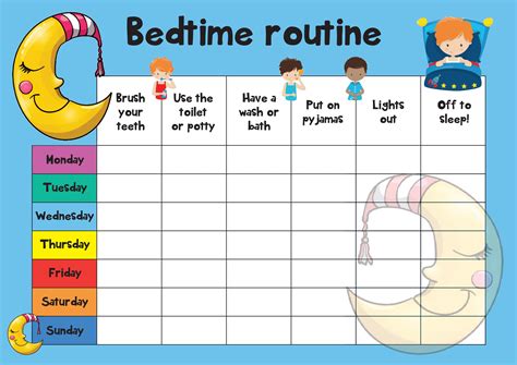 Bedtime Chart Printable